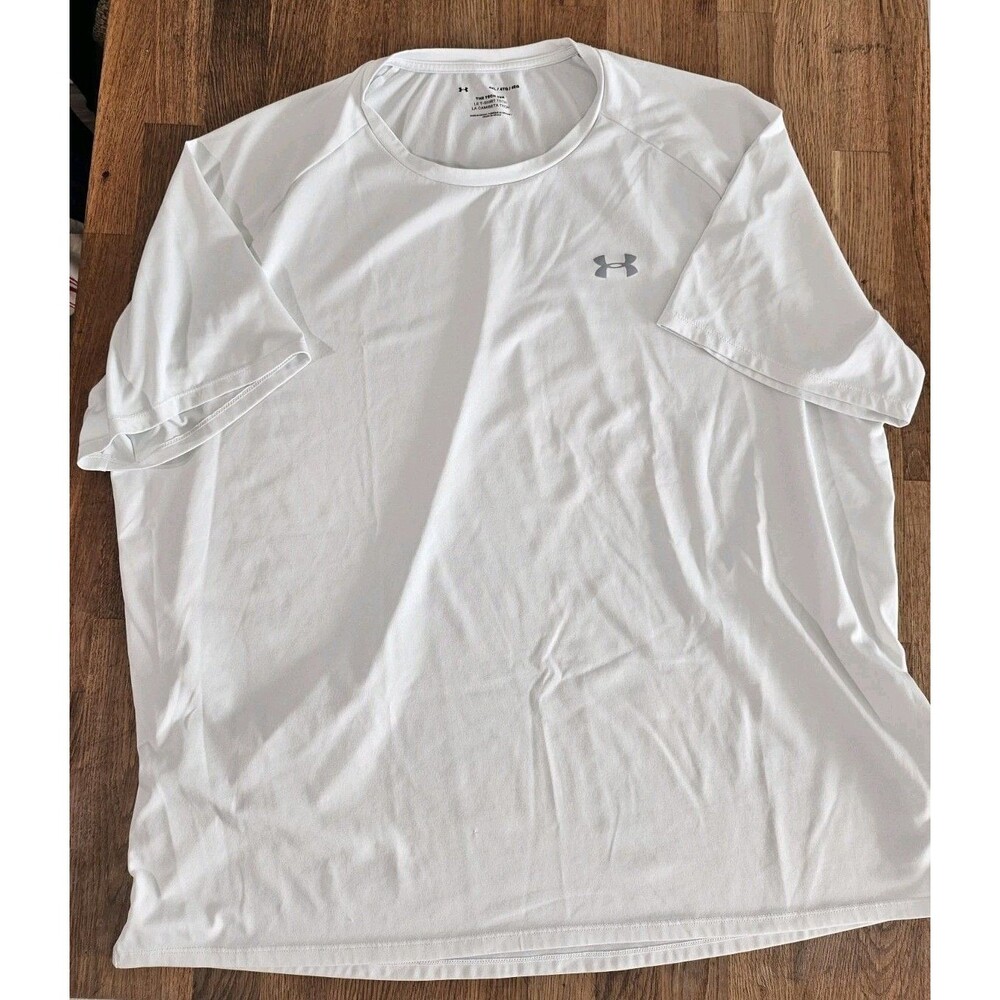 Under Armour Unisex White Shirt Moisture Wicking, Rash Guard Size 4X Long Sleeve